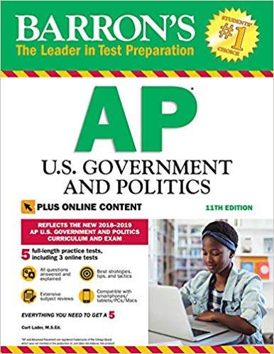 دانلود کیندل Barron’s AP U.S. Government and Politics with Online Tests